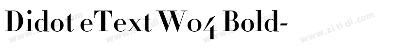 Didot eText W04 Bold字体转换